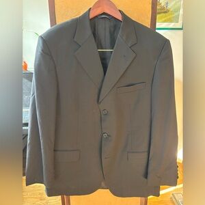 Brooks Brothers Explorer Classic Fit Suit (Jacket 43R / Pants 38) Black Wool